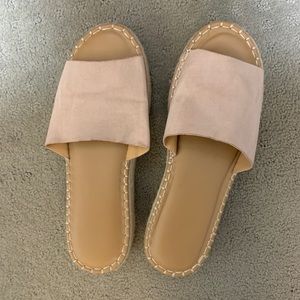 Platform Espadrille Slides